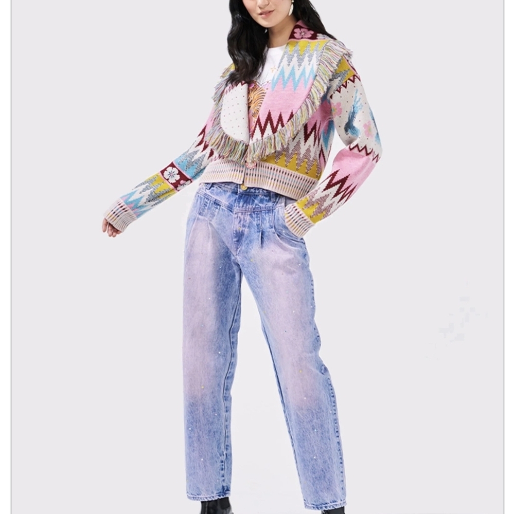 HAYLEY MENZIES Stylish Blue Denim Jeans